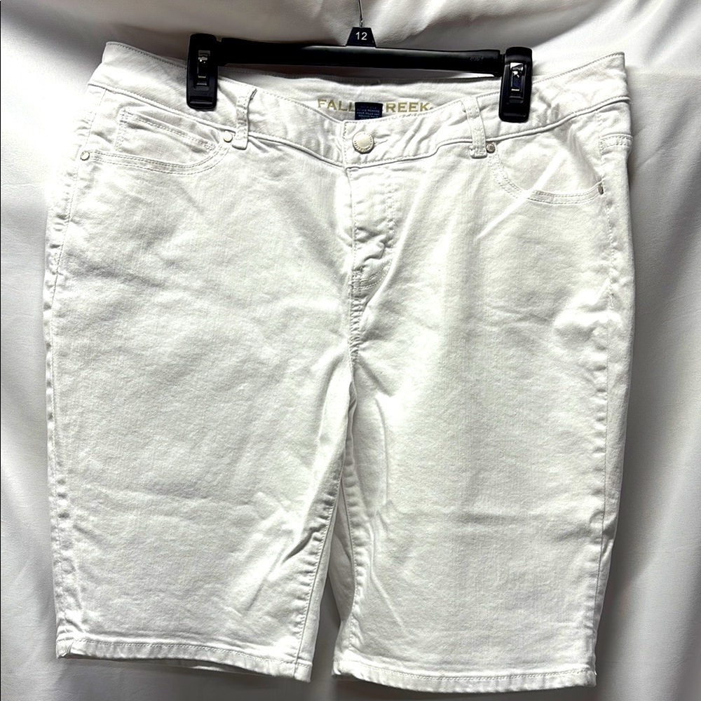 Falls Creek White Jean Shorts Classic Summer Style